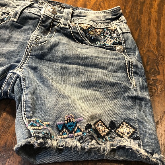 MISS ME Girls Jean Short Size 10 - Picture 4 of 15